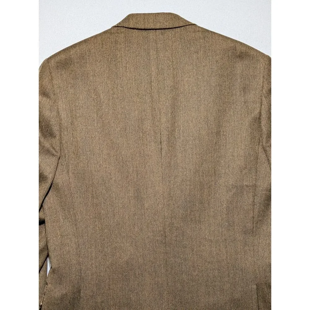 Hart Schaffner Marx Wool Tweed Blazer Mens‎ 42XL Brown USA Made Sport Coat